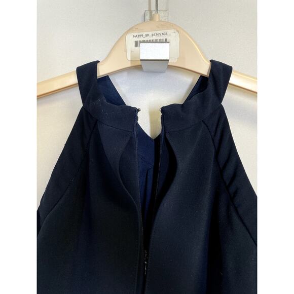 CARMEN MARC VALVO Kayla Cold Shoulder Ruffle Halter Neck Ball Gown Size 6 - Picture 4 of 10